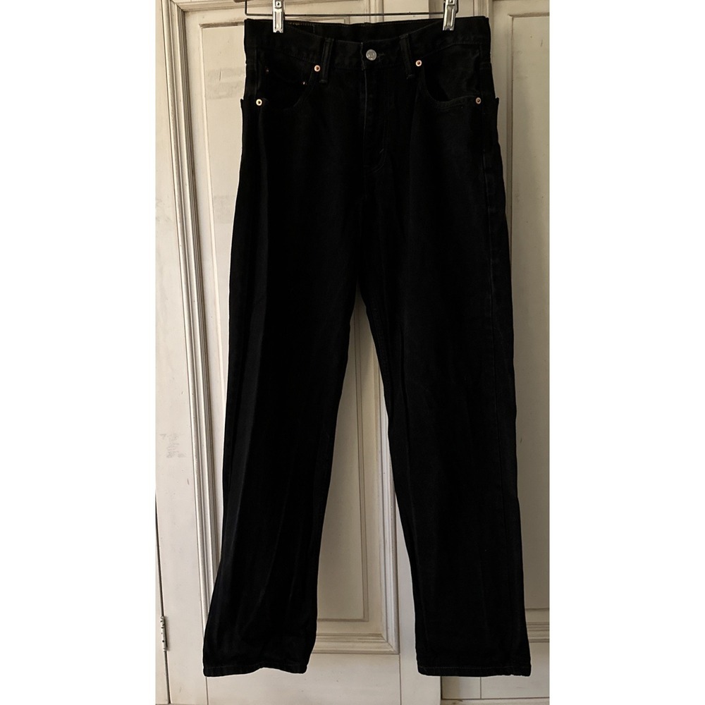 Vintage Levis 550 Jeans Size 30x32 Black Dark Wash Denim Relaxed Fit Pants